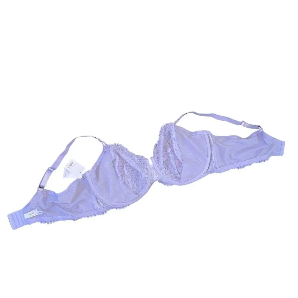 Auden Lavender Lace Bra 46DDD Plus Size Balconette Feminine NWT - Picture 7 of 8
